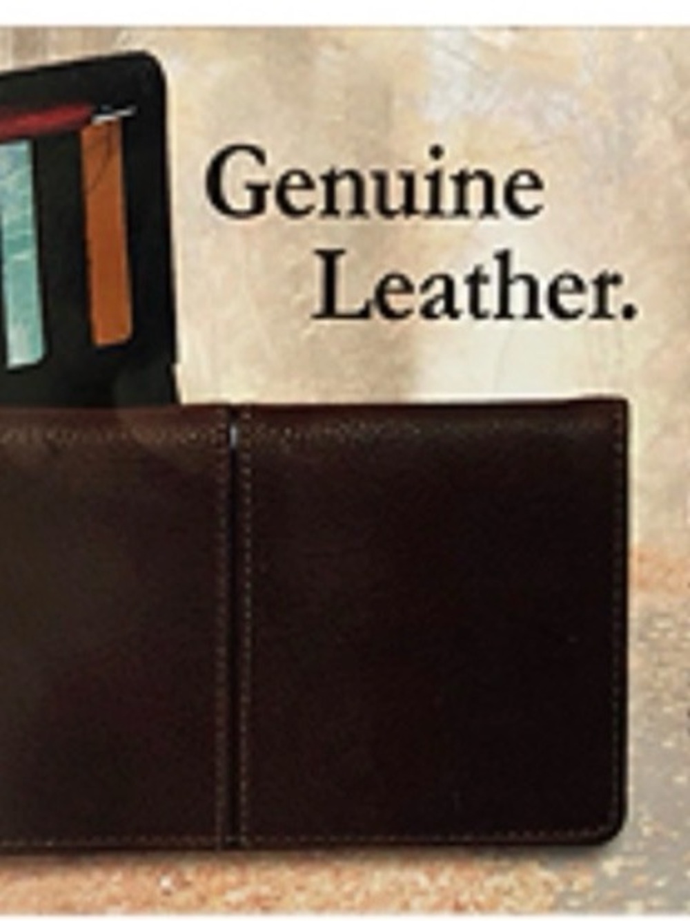 Leather Bi-Color wallet in Black and Tan🚨 - Picture 4 of 6